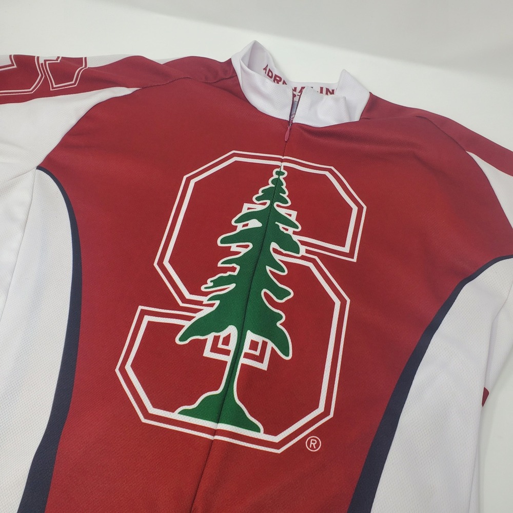 Stanford Cycling Jersey Mens L Red NCAA Biking Adrenaline Promotions